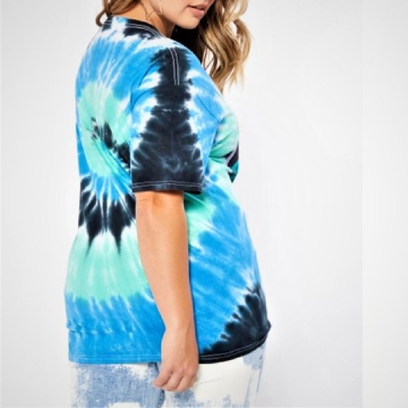 Jimi Hendrix Jamming Tie Dye rock Authentic Plus Size T-Shirt 1X runs small NWT - Picture 2 of 5